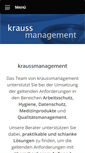 Mobile Screenshot of kraussmanagement.de