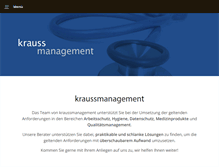 Tablet Screenshot of kraussmanagement.de